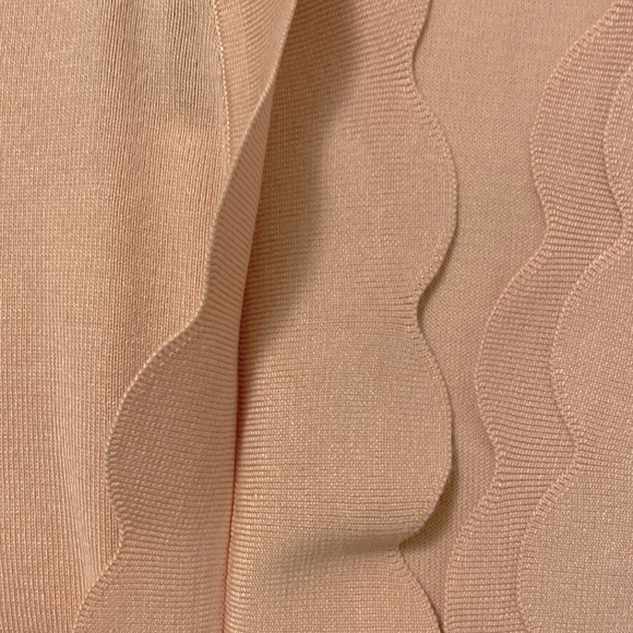 Light pink knitted Cropped Cardigan Knit Shrug, L - Picture 4 of 5
